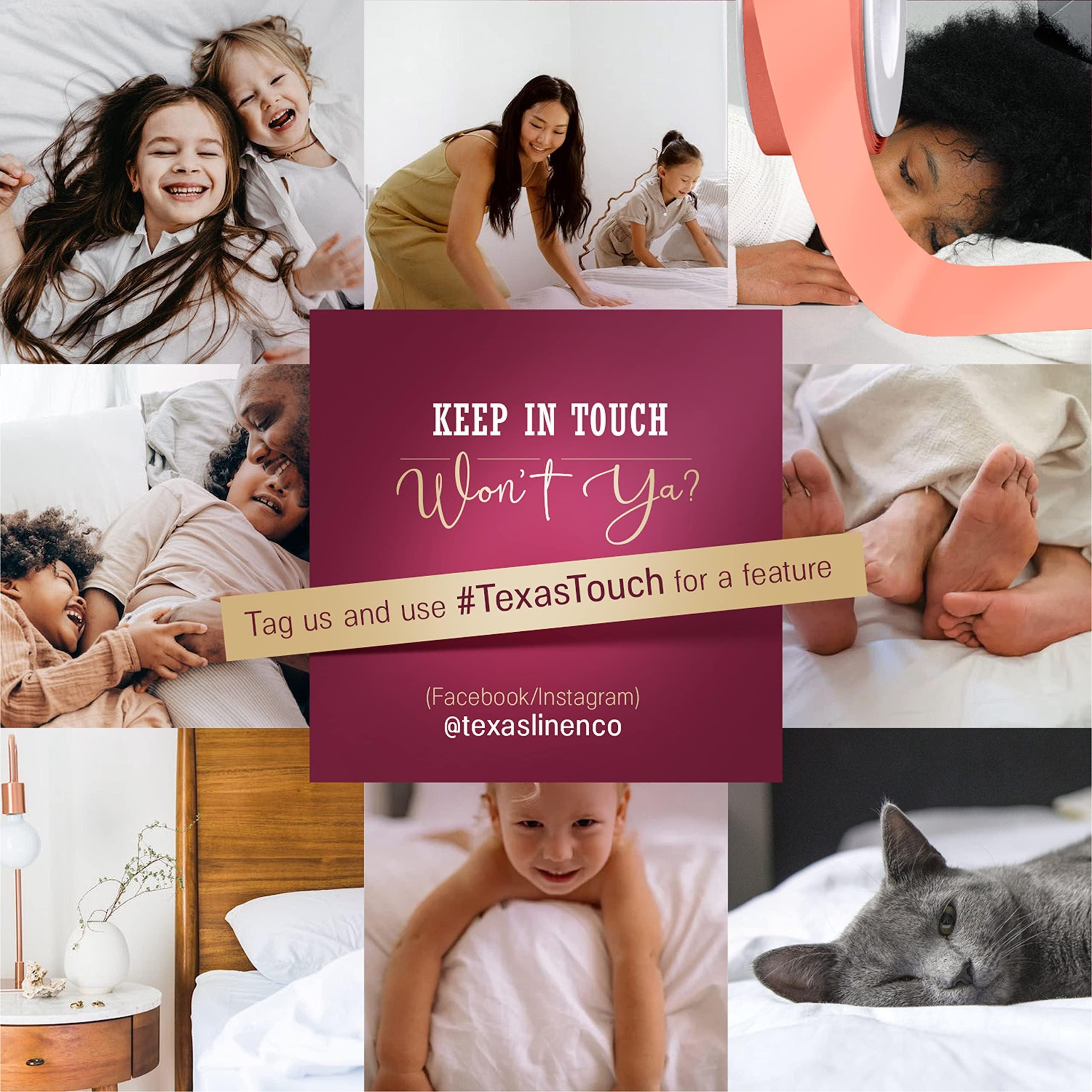 TEXAS LINEN CO. TEXAS LINEN CO. 100% Egyptian Cotton Sheets King Size - 800 High Thread Count Sheets King, 6 PC White Luxury Hotel King Size Sheets Set, 16\" Deep Pocket Sateen Weave Extra Soft Cooling Bed Sheet Sets