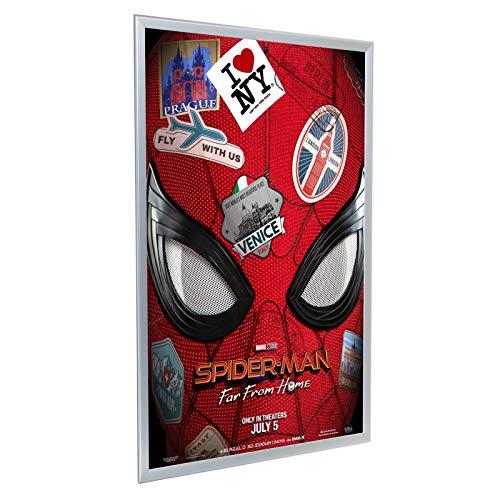 SnapeZo SnapeZo Movie Poster Frame 27x40, Silver, 1.25 Inch Aluminum Profile, Front-Loading Snap Frame, Wall Mounting, Professional Series for One Sheet Movie Posters
