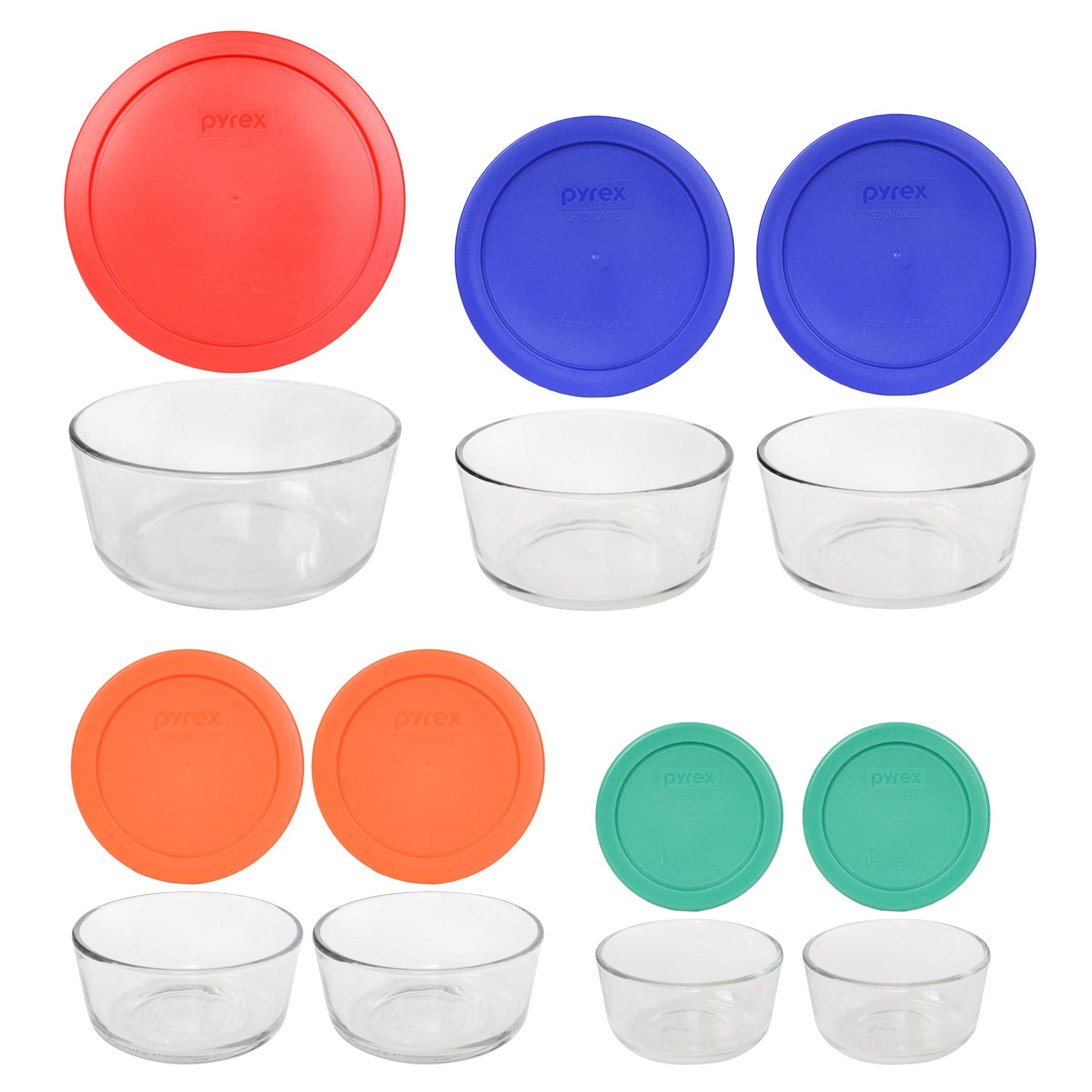 Pyrex Pyrex 1081886 14pc. Storage Set w/Colored Free Lids