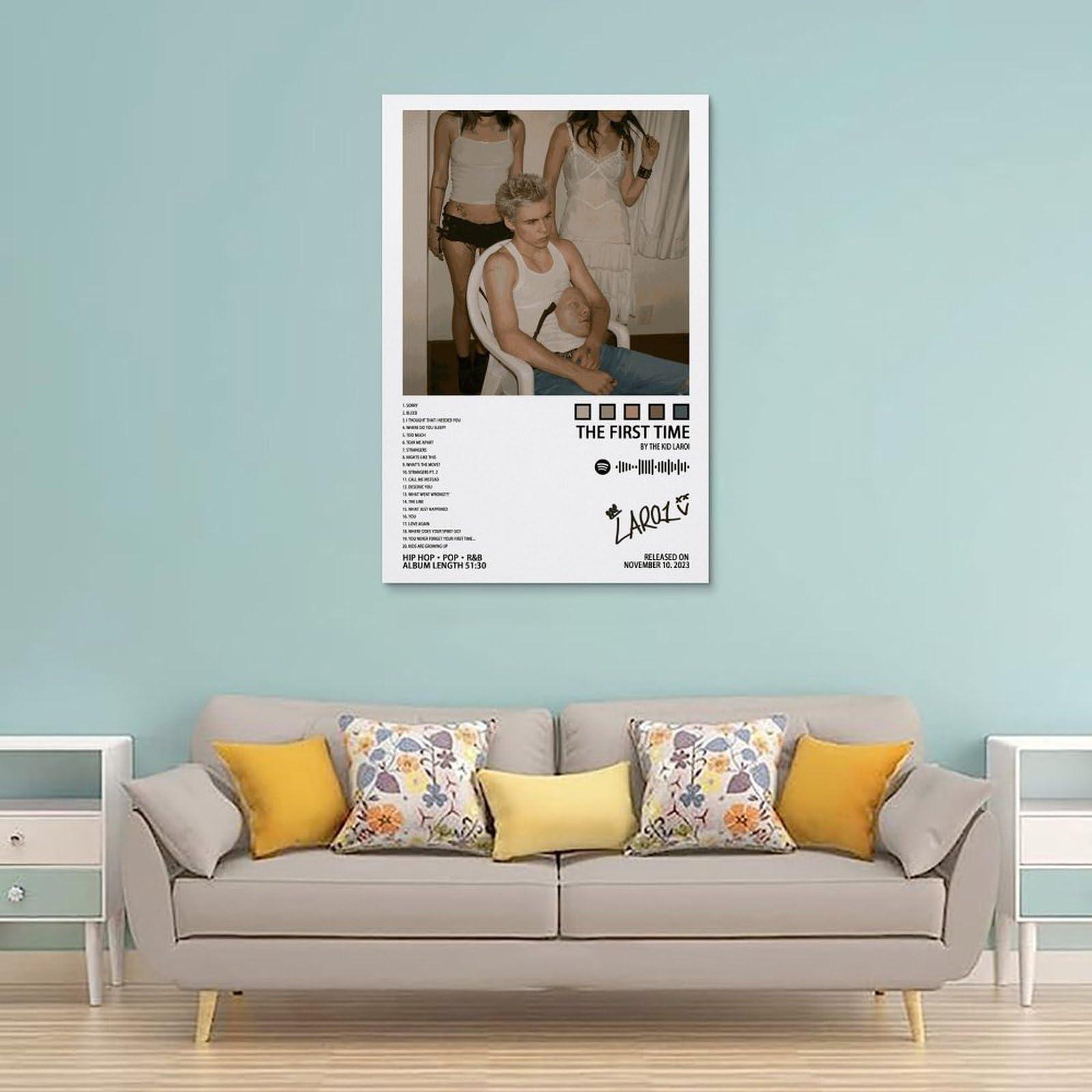 MOOOY MOOOY The Kid Laroi Poster The First Time Album Cover Canve Posters for Room Aesthetic Decorative Painting Wall Art Living Room 24x36inch(60x90cm)