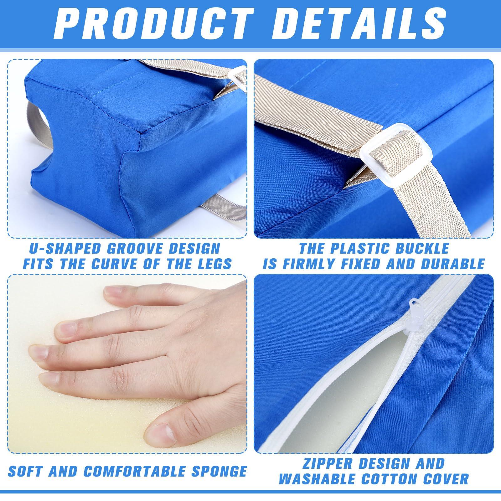 DoubleFill DoubleFill Hip Abduction Pillow Hip Surgery Pillow Hip Surgery Recovery Supplies Comfortable Support Hip Replacement Pillow with Strap and Cover for Legs Reducing Pain