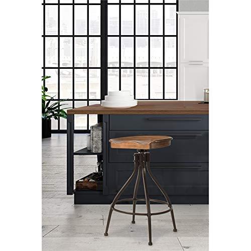 Hillsdale Hillsdale Worland Swivel Backless Stool, Adjustable Stool (One Stool), Brown