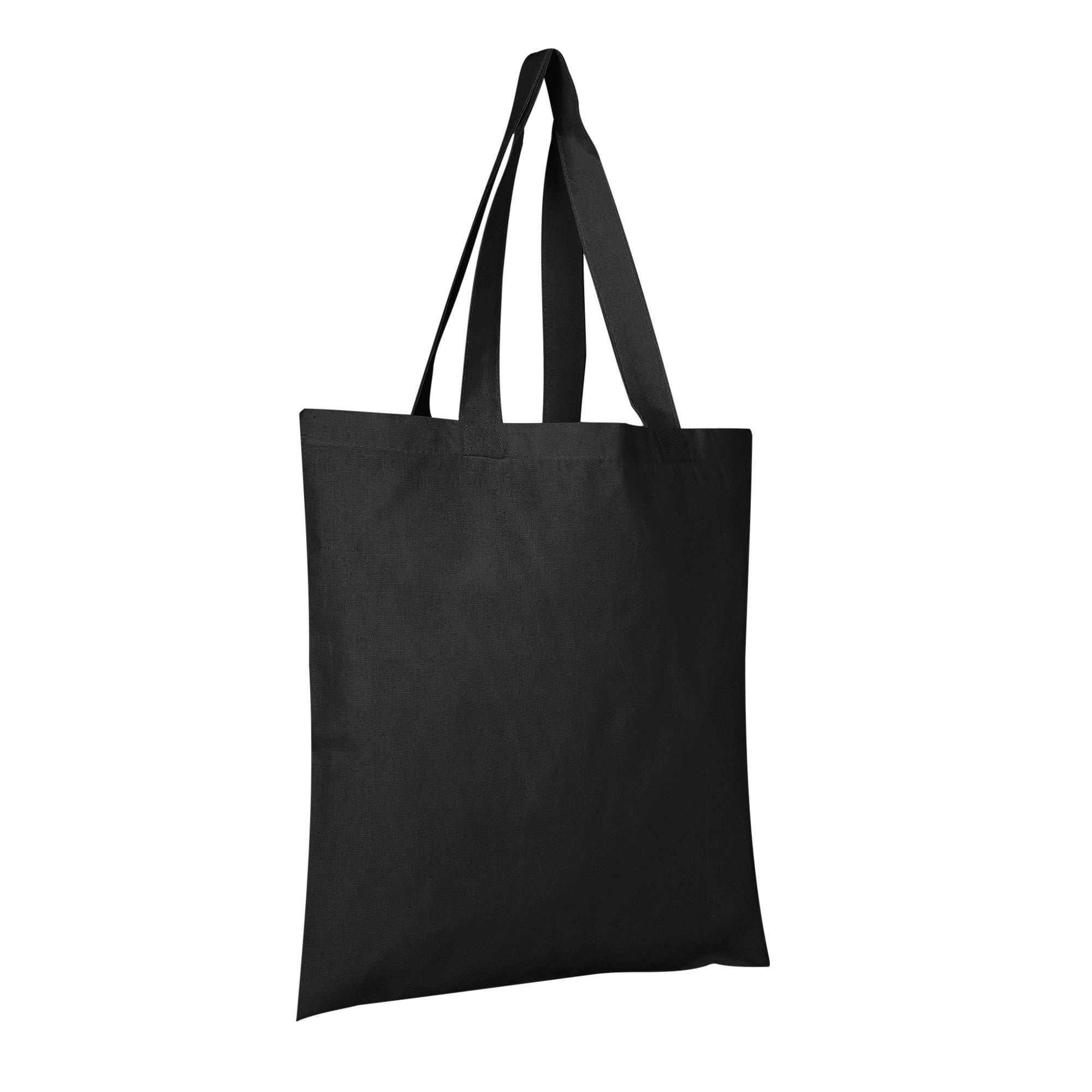 BagzDepot Wholesale Cotton Canvas Tote Bags in Bulk - 48 Pack - Blank Tote Bags for Arts and Crafts, Heat Transfer, Embroidery, Paint - Wholesale Cotton Gift Bags