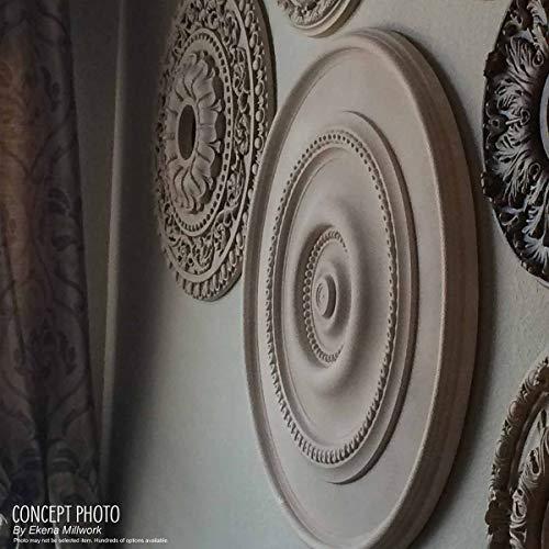 Ekena Millwork Ekena Millwork CM14NEBPS Needham Ceiling Medallion, 14 5/8\"OD x 2 1/4\"P (Fits Canopies up to 4 1/4\"), Hand-Painted Black Pearl
