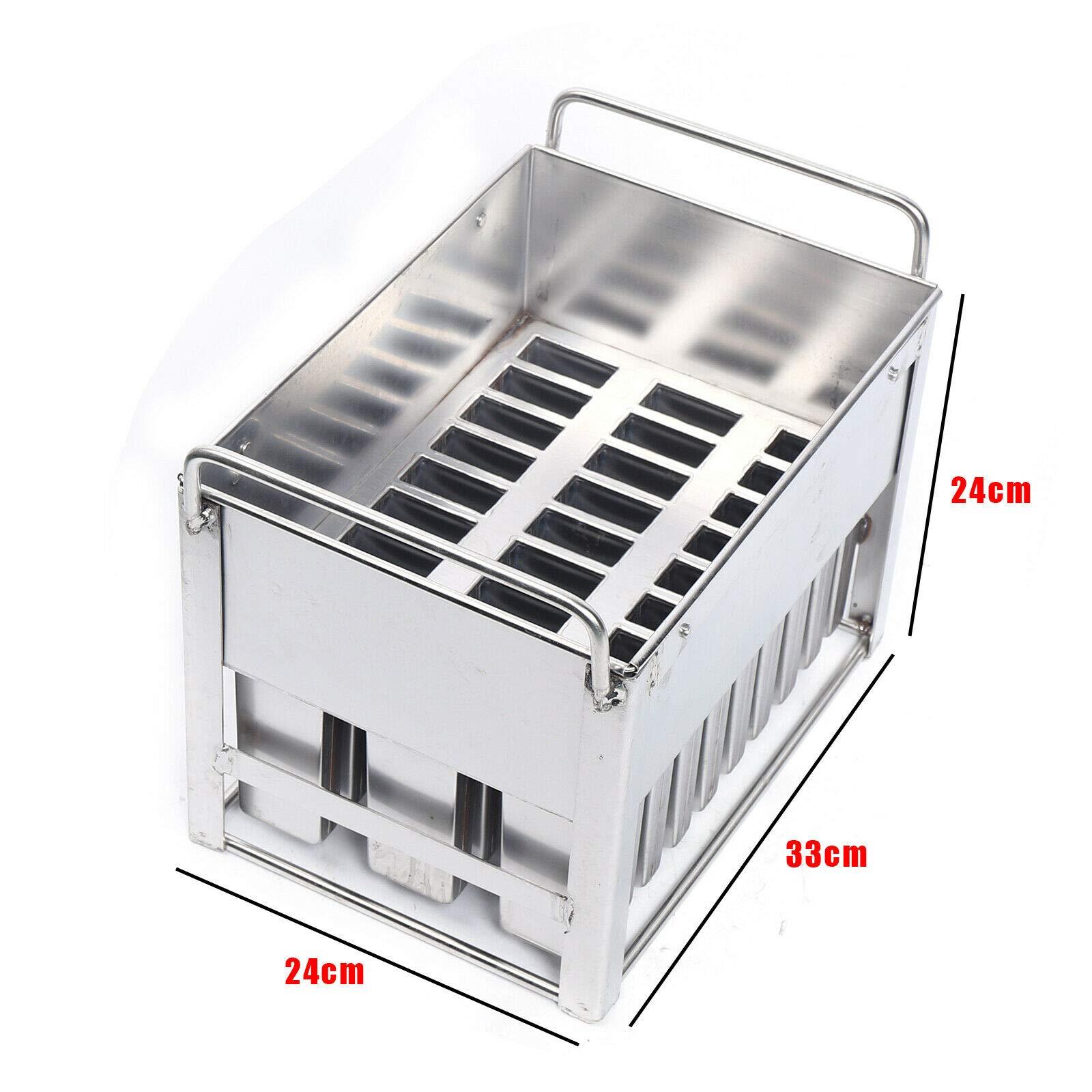 TFCFL 20/30PCS Stainless Steel Popsicle molds,4 Different Shape Popsicle Maker Ice Pop molds Ice Cream Maker Stainless Steel Ice Cream Pop Molds Frozen Popsicle Maker Lolly Mould Ice Cream (30 PCS/Style C)