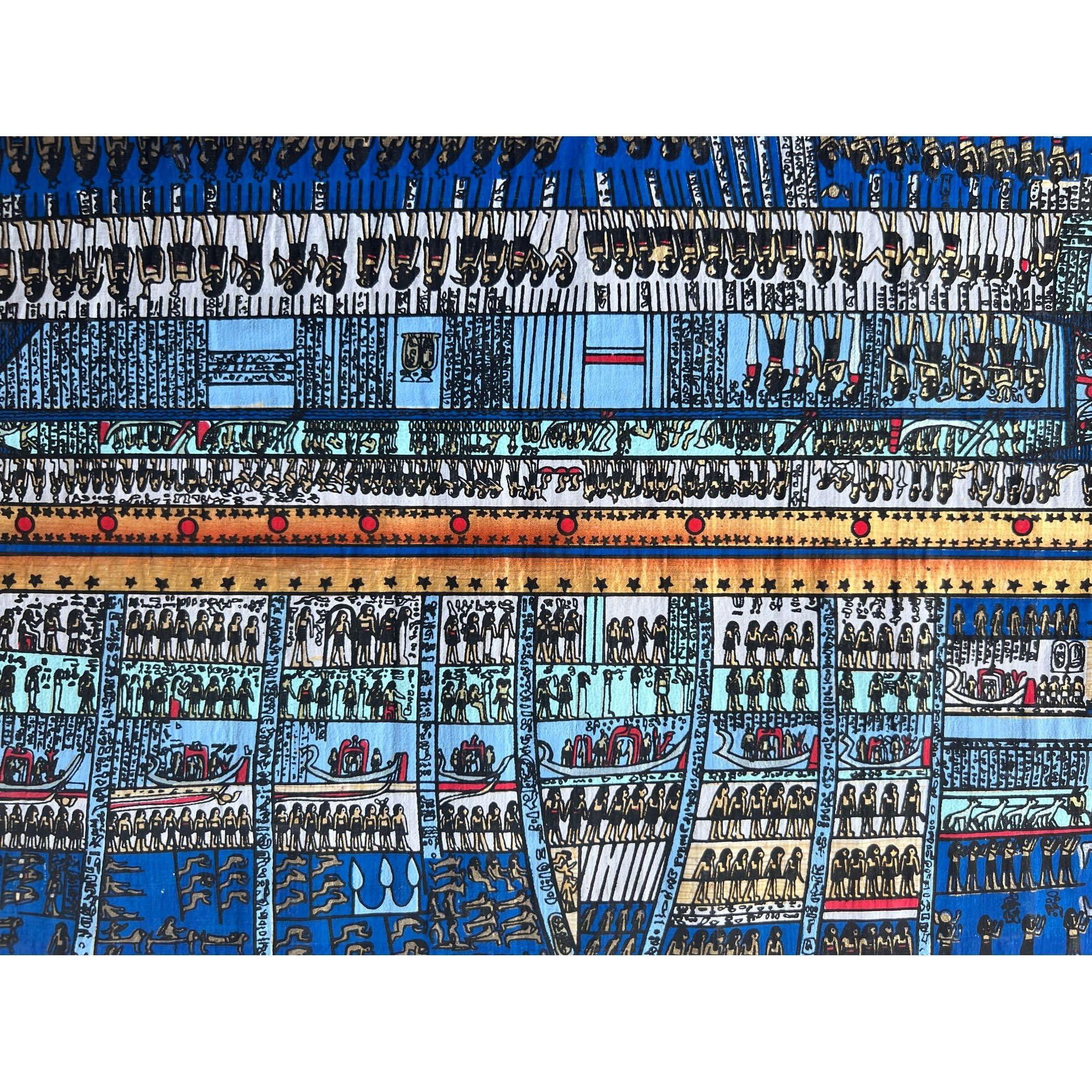 Ancient Egyptian Paintings Celestial Goddess Nut\'s Cosmic Embrace, Ancient Egyptian Papyrus Art Painting, Goddess of The Sky & Heavens, Bedroom Wall Art, 17x13 Inches