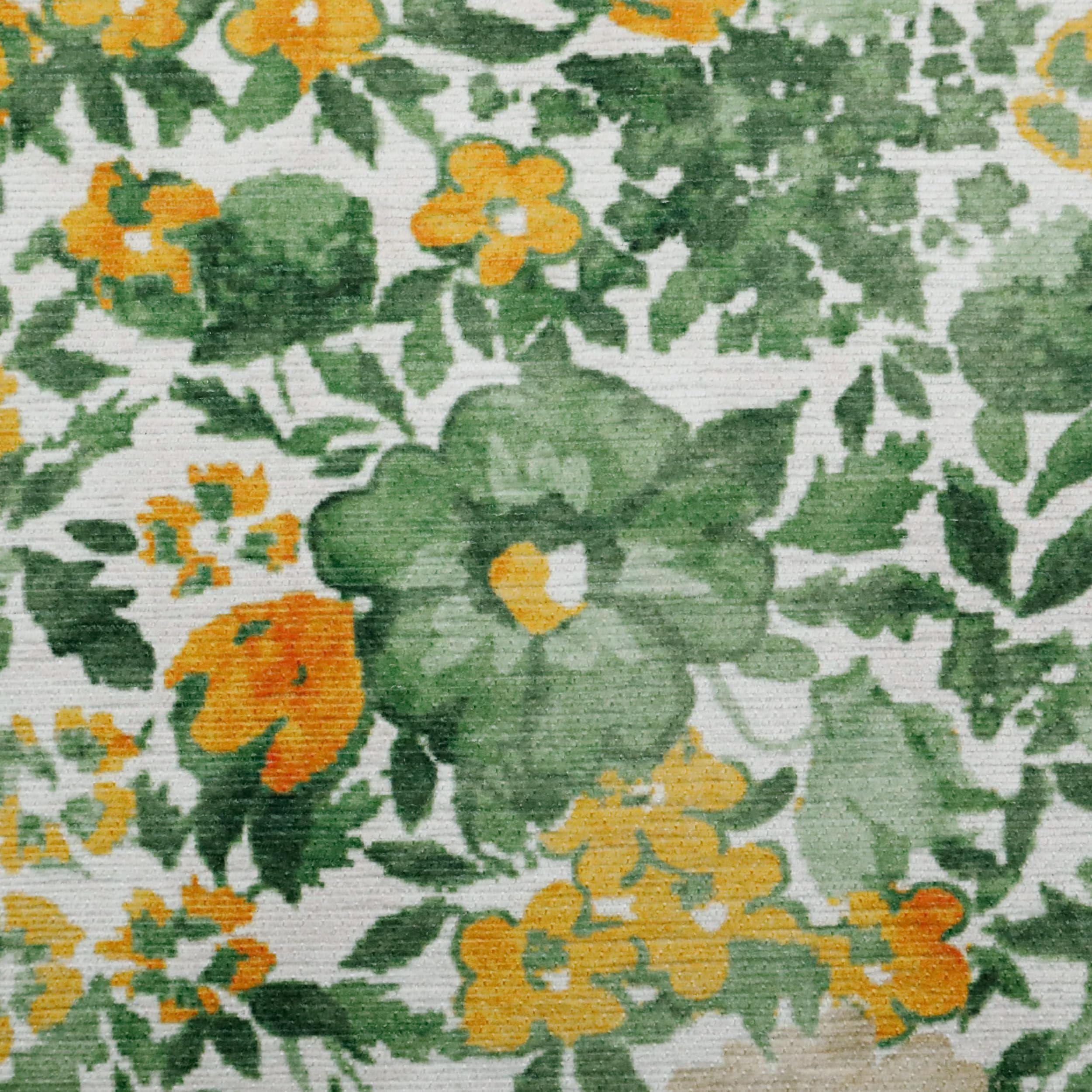 Laura Ashley Laura Ashley Green Lovestone Floral Machine Washable & Slip Resistant 26\" x 60\" Runner Rug