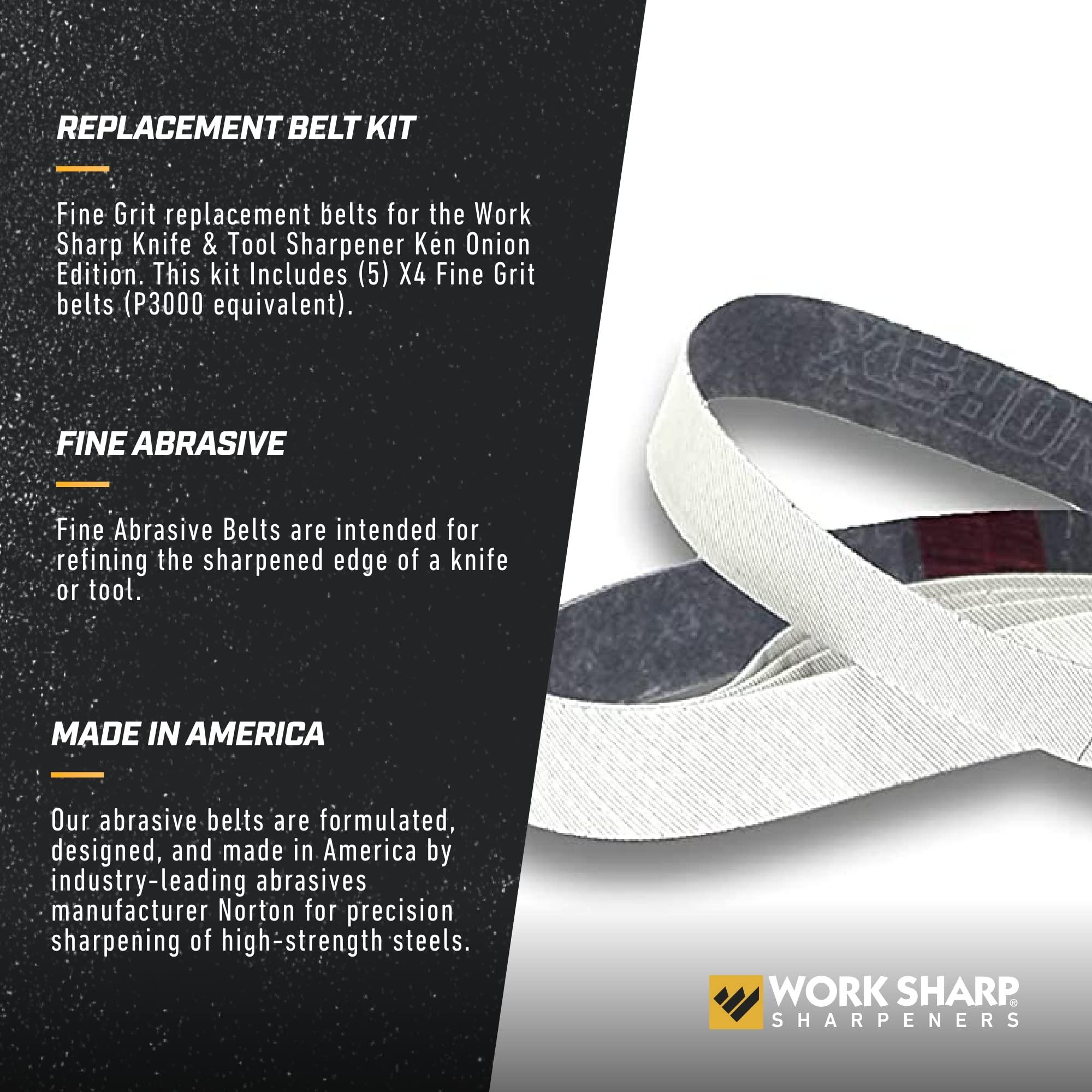 Work Sharp Work Sharp WSSAKO81120 Fine Grit Belt Kit, White/Grey for Ken Onion Edition