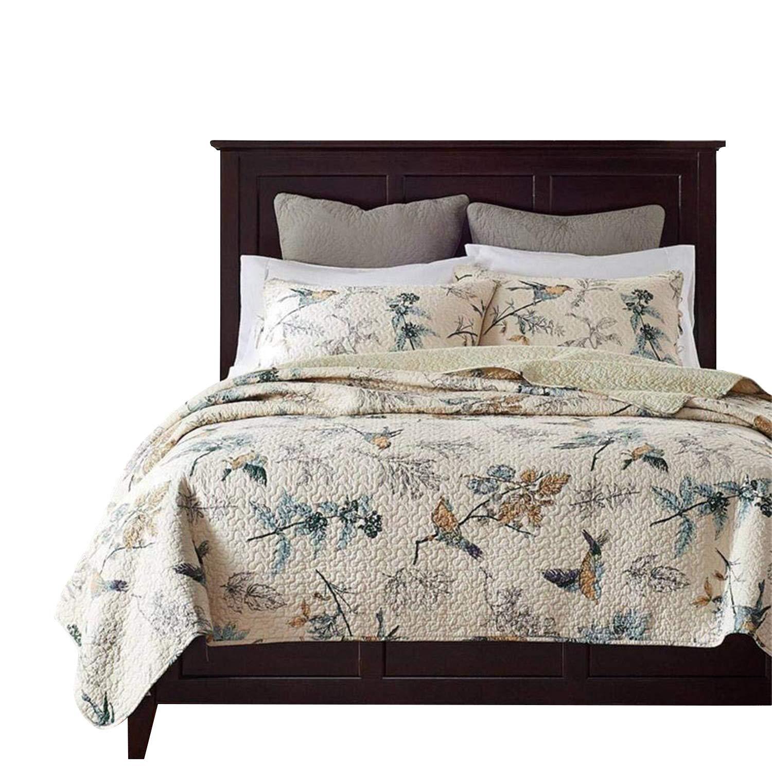 Brandream Brandream 6Pcs Farmhouse Country Birds Quilt Set & Duvet Cover Set Queen Size
