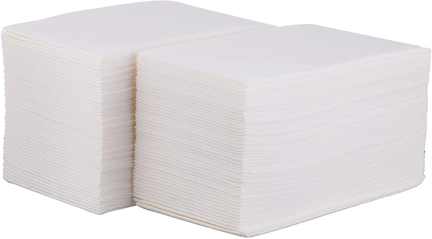 eDayDeal Disposable Cloth-Like Paper Hand Guest Towels Soft, Absorbent, Air Laid Tissue Paper for Kitchen, Bathroom or Events, White Guest Towel