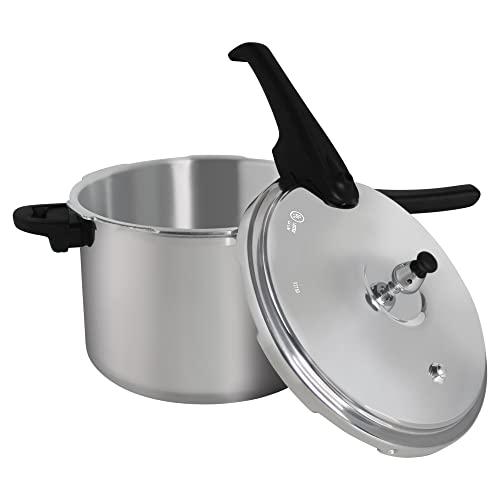 Mirro Mirro 92160A Polished Aluminum 10-PSI Pressure Cooker Cookware, 6-Quart, Silver -
