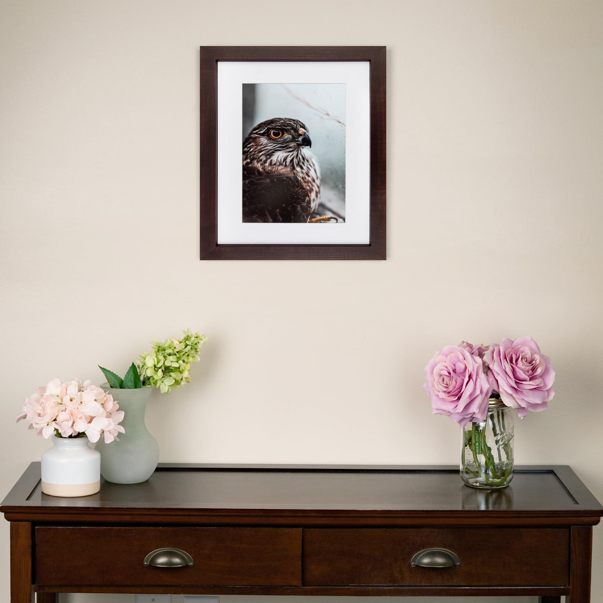 ArtToFrames ArtToFrames 10x13 CM / 3.94x5.12 INCH Red Picture Frame, This 1.25 Inch Custom Wood Poster Frame is Cherry - Comes with Regular Glass and Corrugated Backing (CMWOM0066-71206-YCHY-10x13)