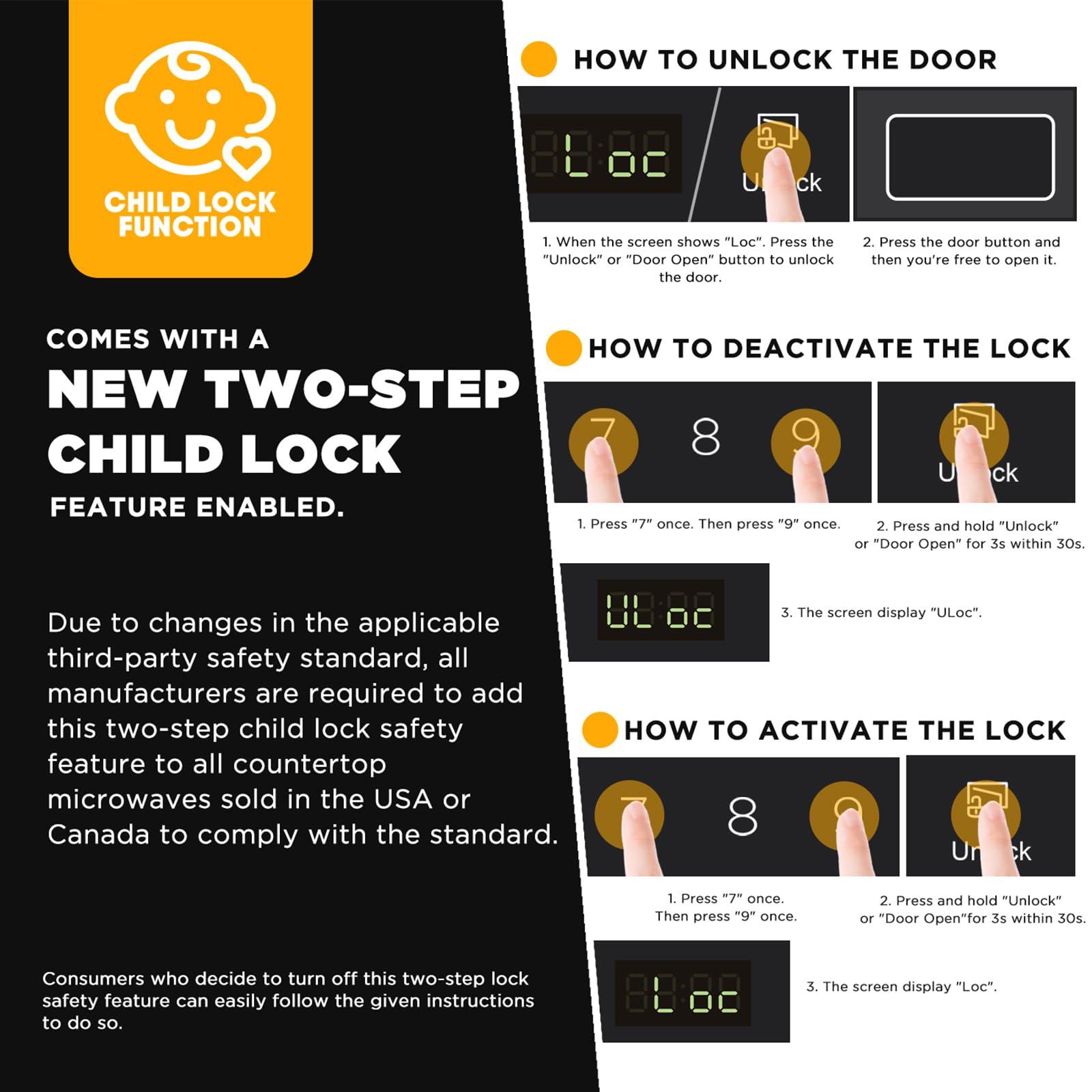 BLACK+DECKER BLACK+DECKER Countertop Microwave Oven 0.9 Cu Ft, 6 Auto Menus, Child Lock, Memory Function, 10 Power Levels, Easy One-Touch Start, Digital Panel, 900W