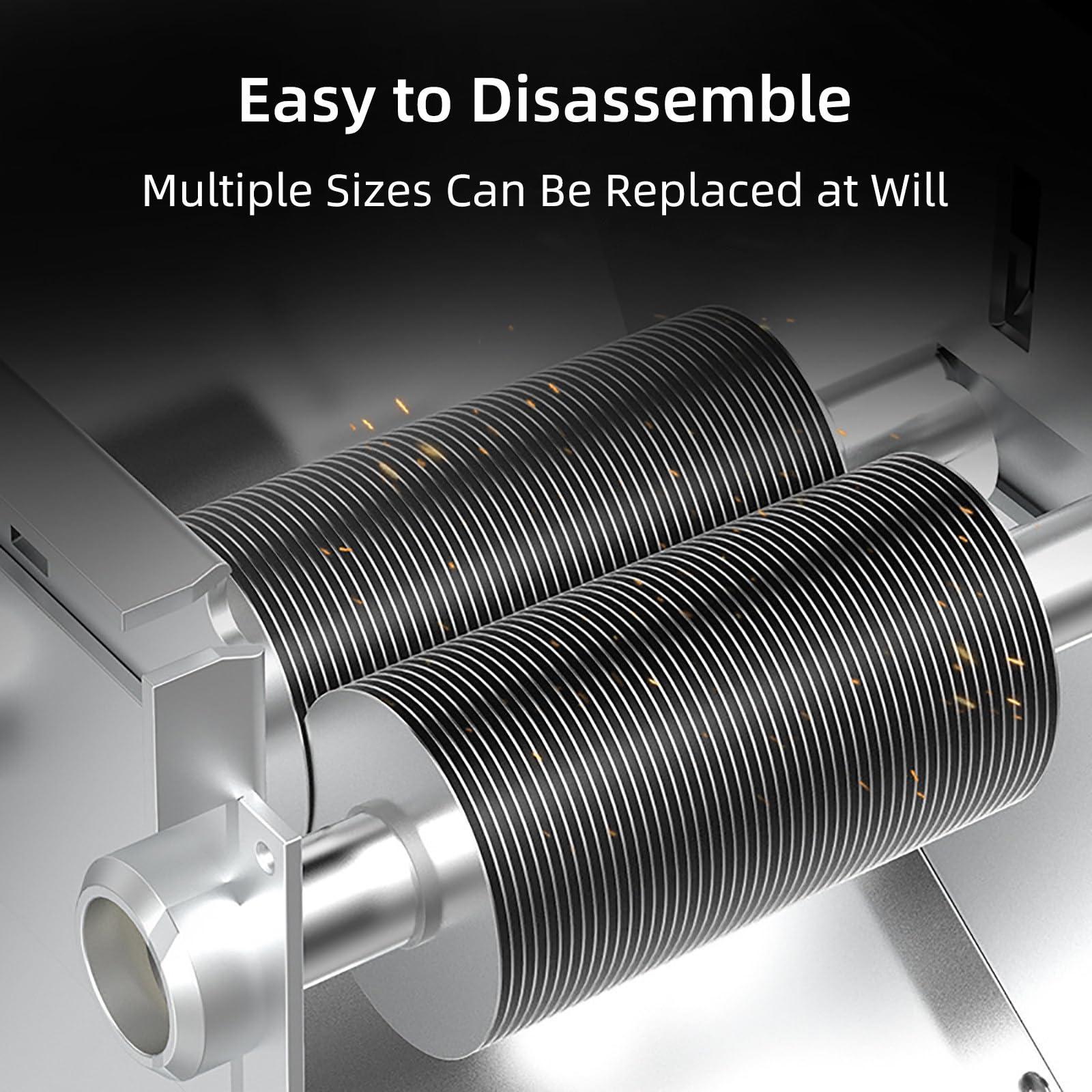 aromaoveite Meat Cutter Cutting Machine | 2.5mm -21mm Cube Shredded Meat 330LB/H 850W Home&Commercial Electric Stainless Steel Chicken Fish Beef Meat Vegetable Slicer,10mm