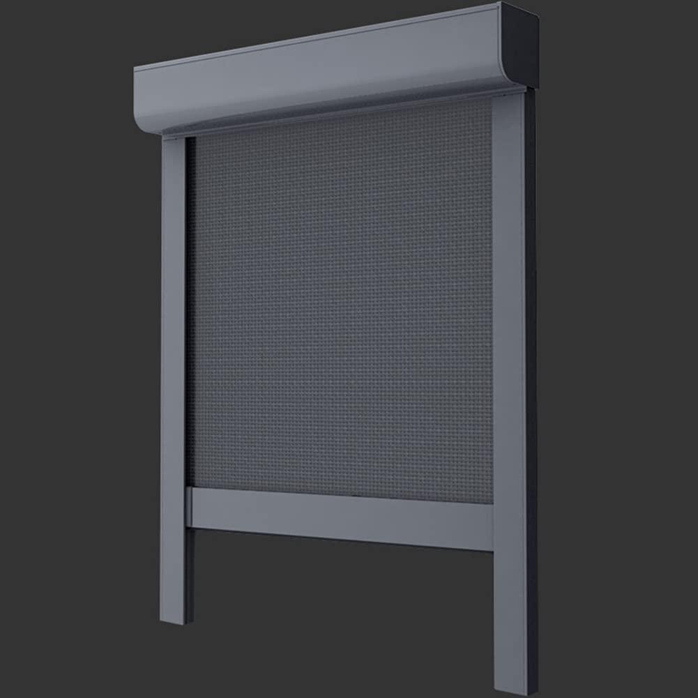 zshine ZSHINE Hard-Wired Outdoor Weatherproof Motorized Patio Roller Shades Remote Control for Porch Balcony Customized Size (Black)