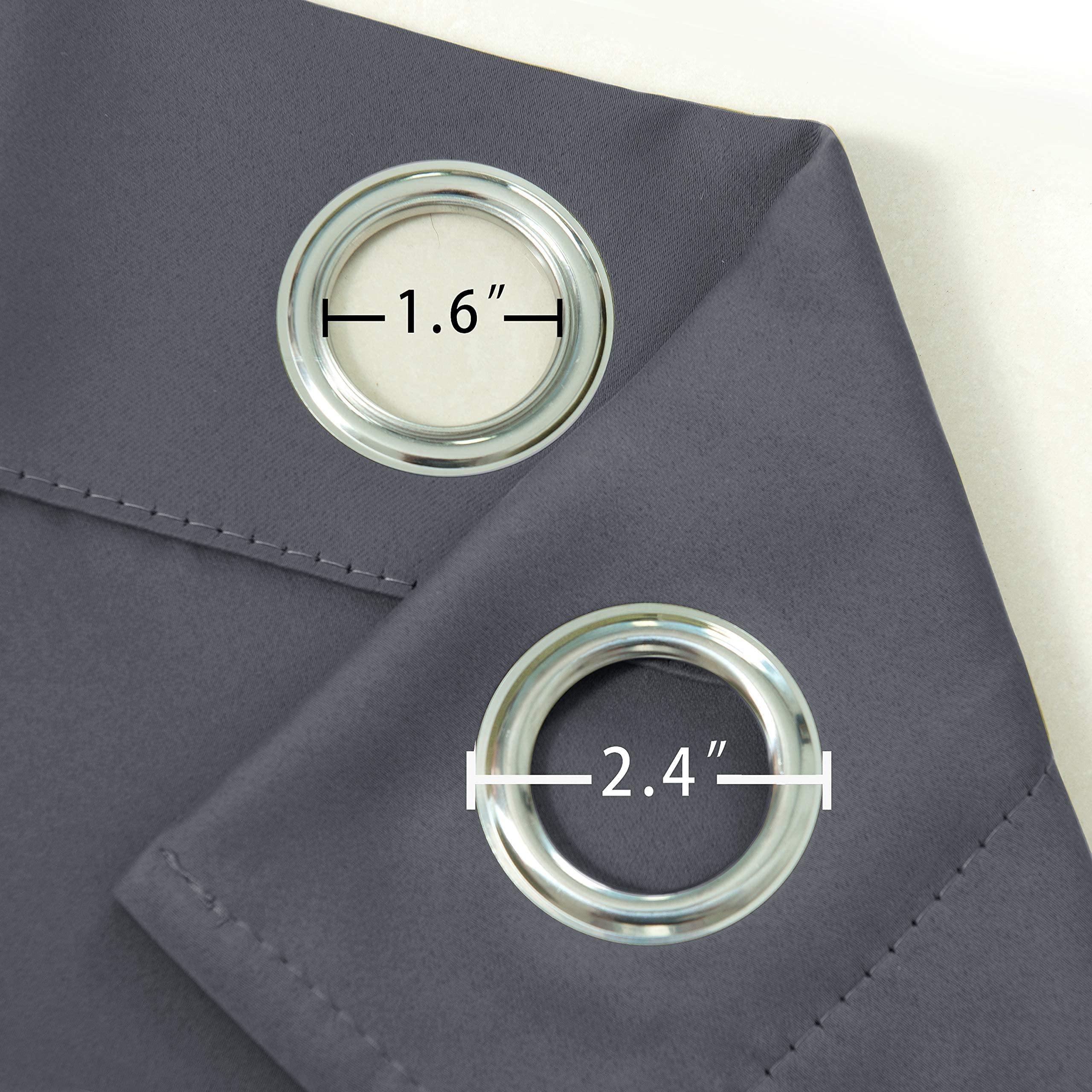 Sky Wave Sky Wave 1 Panel Blackout Grommet Curtains Perfect for Making Your Bedroom and Living Room Beautifull with Easy Hanging via Silver Rings.(Silver Grey 92 Inch Wide by 54 Inch Long- 1 Panel.)