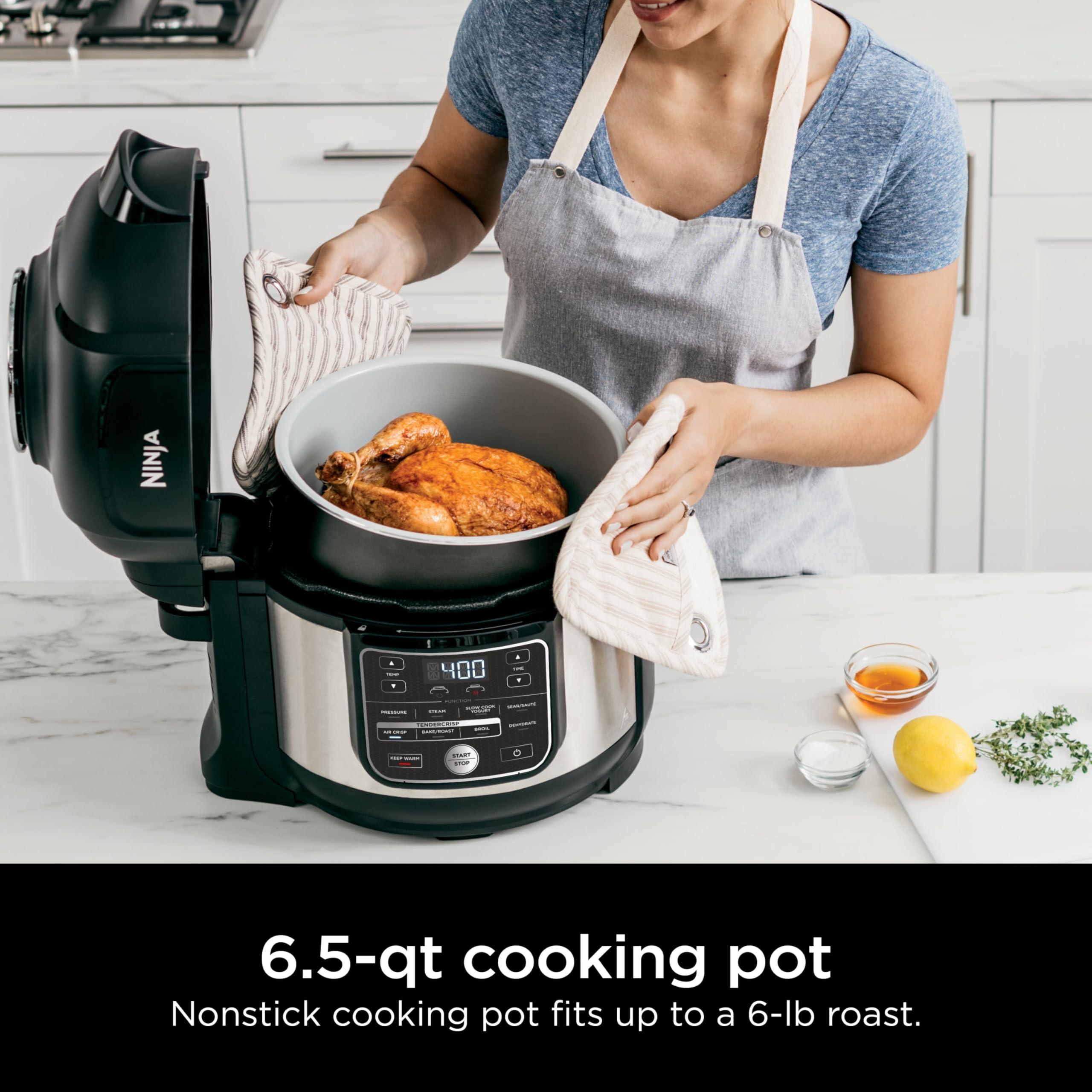Generic Ninja Foodi 10-in-1 6.5-Qt PRO Pressure Cooker OS300 | Air Fryer, TenderCrisp, Slow Cook, Sous Vide | Nonstick, Ceramic Coated, PTFE/PFOA Free, Dishwasher Safe