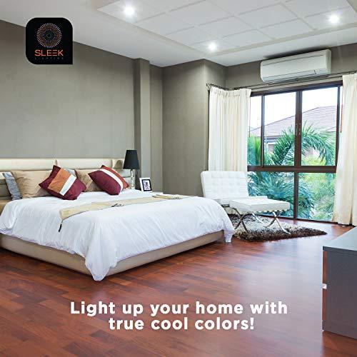 SLEEKLIGHTING SLEEKLIGHTING GU24 LED Light Bulb, 2 Prong Light Bulb - Dimmable,9 WATT, Twist Lock Base, Replacing CFL Ceiling Lights, 5000K Daylight White, 240 Degree, UL Listed - 4 Pack