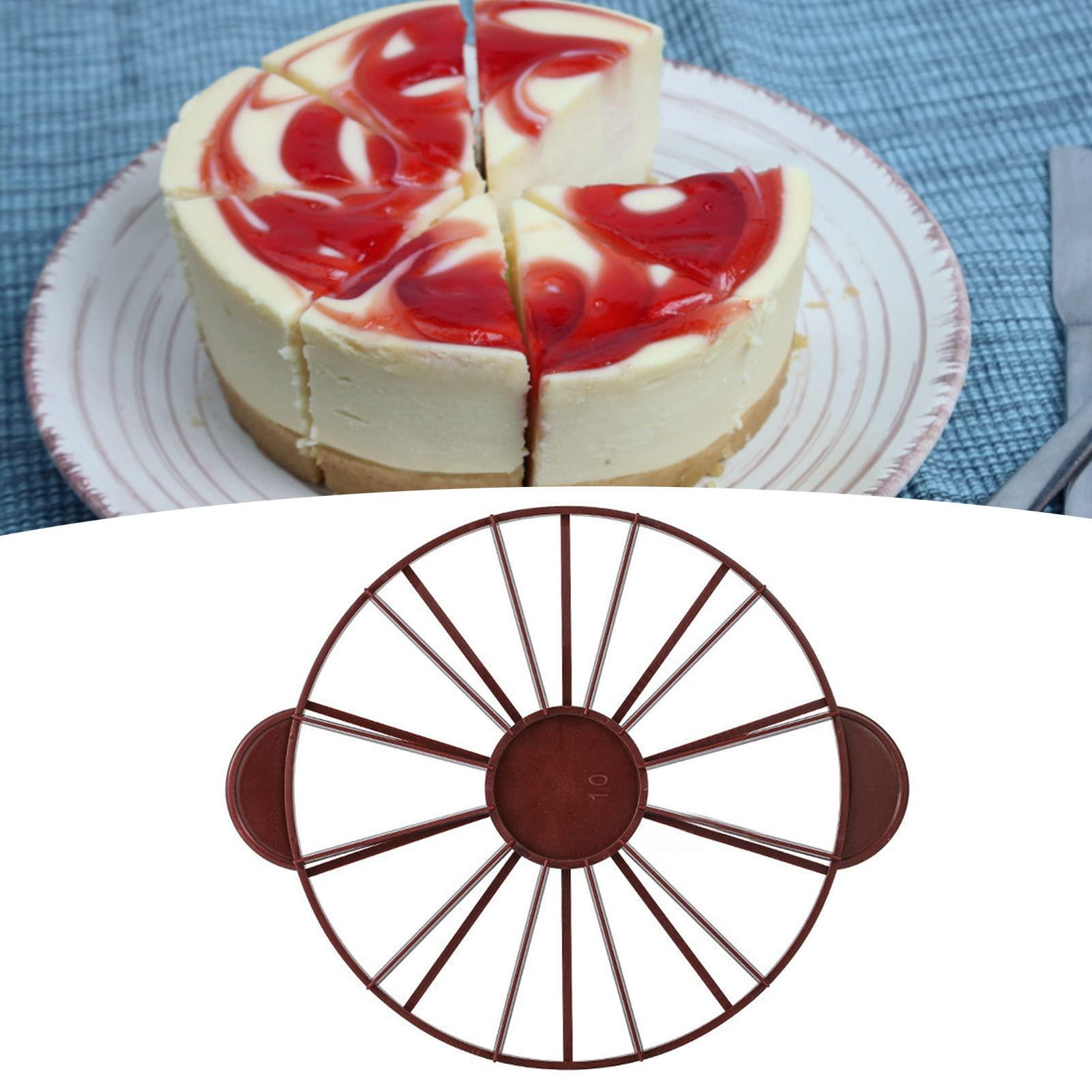 Yosoo Health Gear Yosoo Health Gear Cake Portion Marker, Cake Cutter Round 10/12 Piece, Cake Marker Equal Portion, Diameter 27cm, with Handle for Baking Mousse Pastry Cheese Birthday Wedding or Party (2)