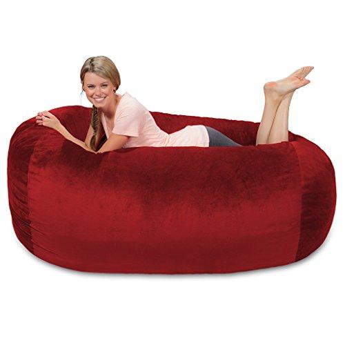 Comfy Sacks Comfy Sacks Memory Foam Bean Bag Chair, New York Red Pebble