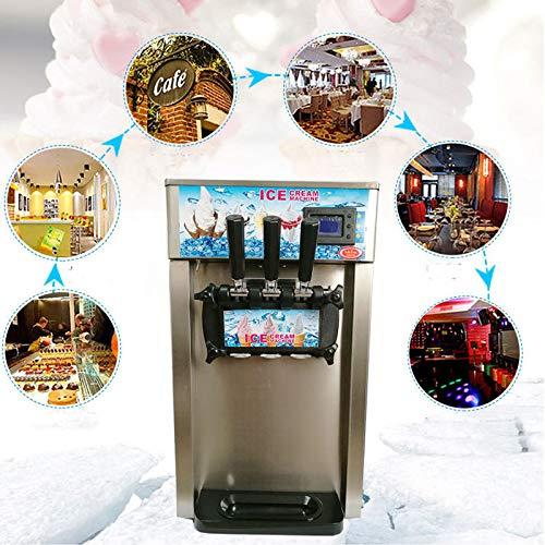 HayWHNKN HayWHNKN Commercial Soft Serve Ice Cream Machine 3 Flavor(2+1 flavor) Stainless Steel 18L/H 110V 1200W
