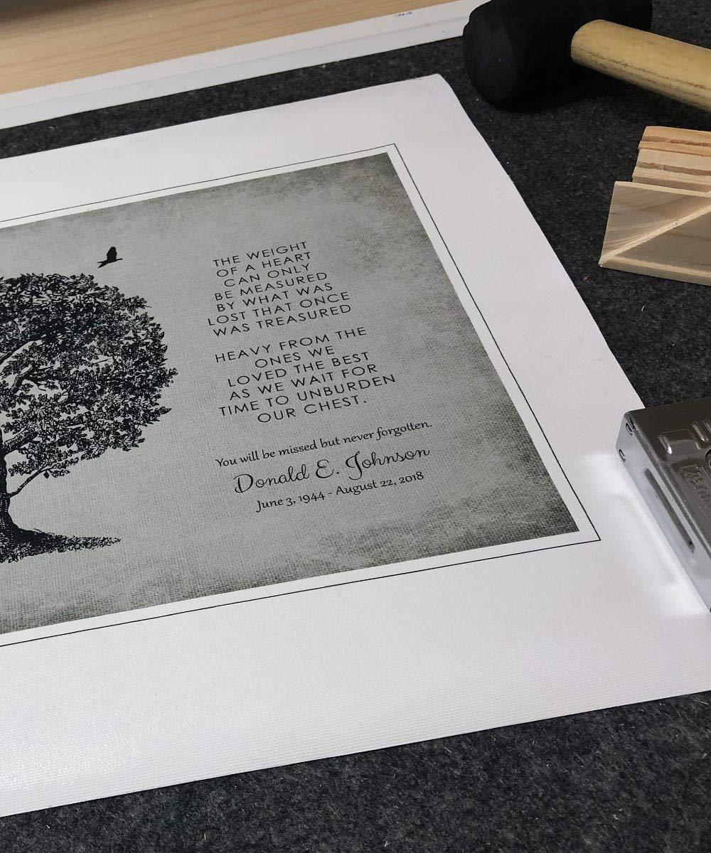 Paper Metal Canvas 11x14 Mounted Canvas Art Print - 25 Year Anniversary Personalized Gift Silver of Tin Purple - With Gift Wrapping LTC-C1489