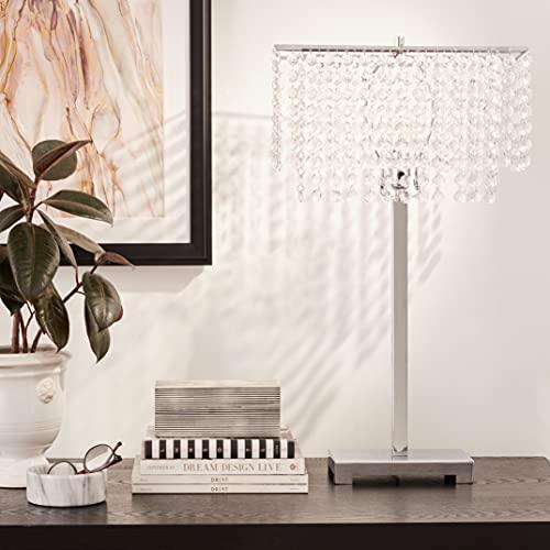 ORE ORE International 732 28-Inch Crystal Strings Table Lamp, 28\" x 9.5\" x 15.5\"