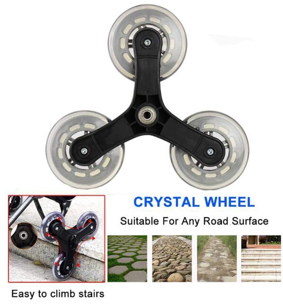 RUBYOH RUBYOH Shopping Cart Trolley Stair Climbing Cart Holds Up to 110 Lbs Light Weight Trolley with Rolling Eight-Wheel Bold for Laundry Grocery Camping and Sport Events