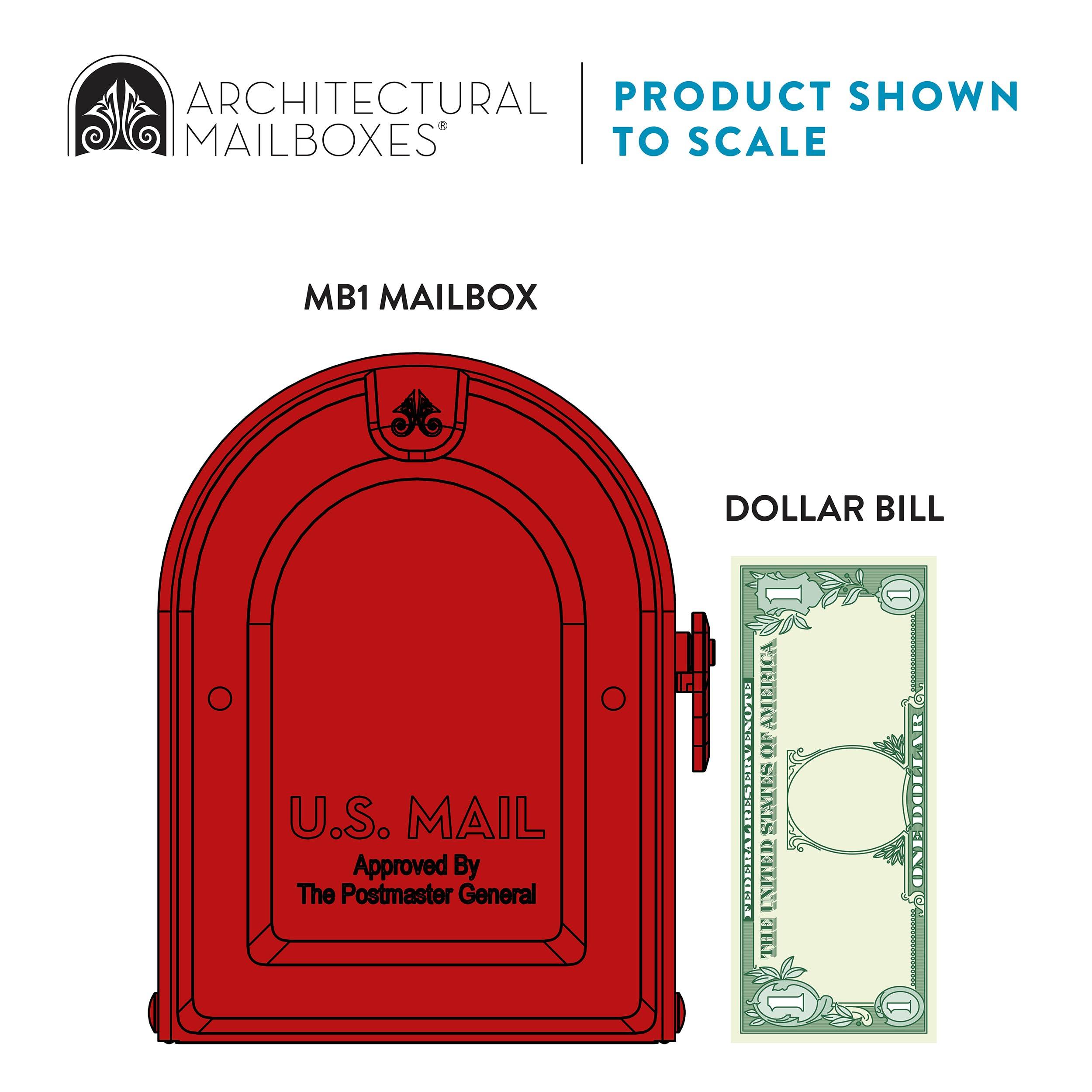 ARCHITECTURAL MAILBOXES ARCHITECTURAL MAILBOXES 7600R MB1 Mailbox, Medium, Red