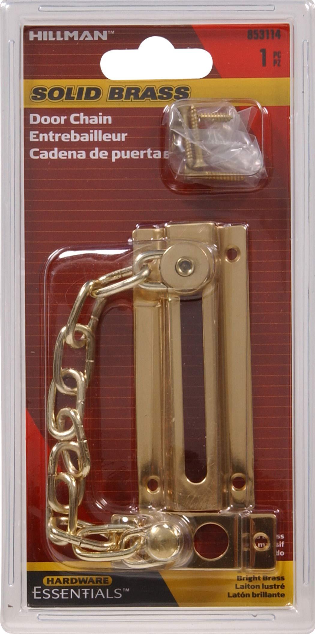 Hardware Essentials Hardware Essentials 853114 Solid Brass Door Chains - Bright Brass Finish