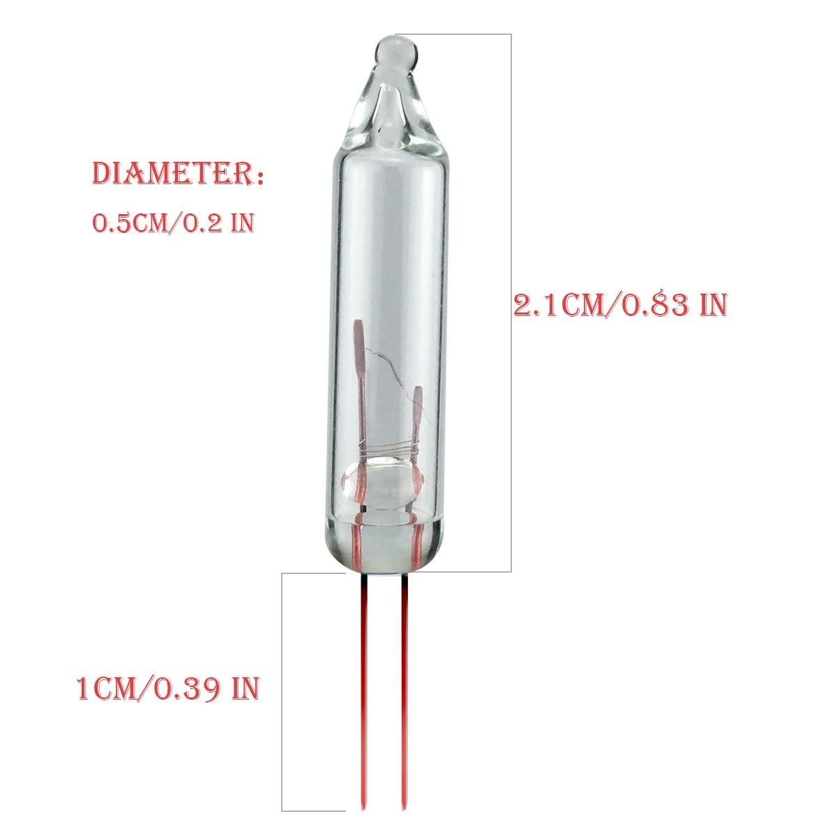 Blue_Stone Christmas Replacement Mini Light Bulbs 2.5 V 0.17 A Clear Glass Bulbs for Christmas Trees Incandescent Lights | 150 Pcs