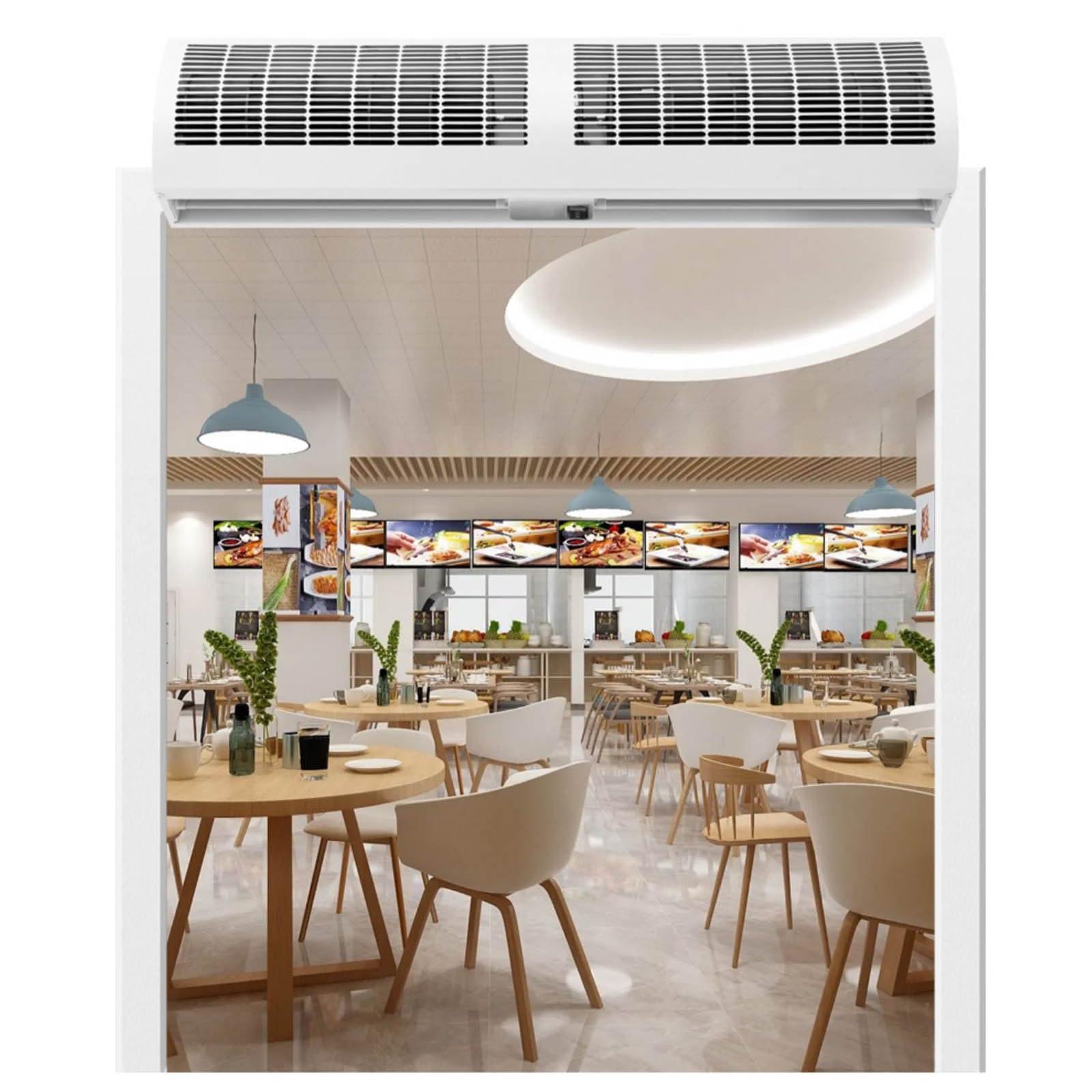 PALE PALE Commercial Wall-mounted Air Curtain, Two-speed, Button + Remote Control, Home Energy-saving Air Curtain, Low Noise, White (Small : 150cm)