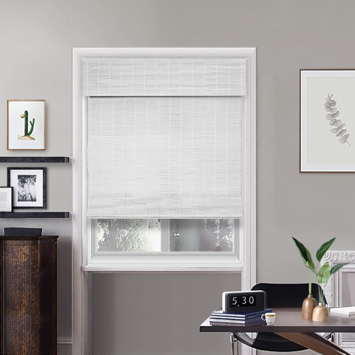 CHICOLOGY CHICOLOGY Handcrafted Custom Bamboo Blinds, Bamboo Shades, Roman Shades for Windows, Roman Window Shades for Home, Bamboo Shades for Patio, Custom Blinds & Shades, Koala (Bamboo), 40.5" W X 72" H