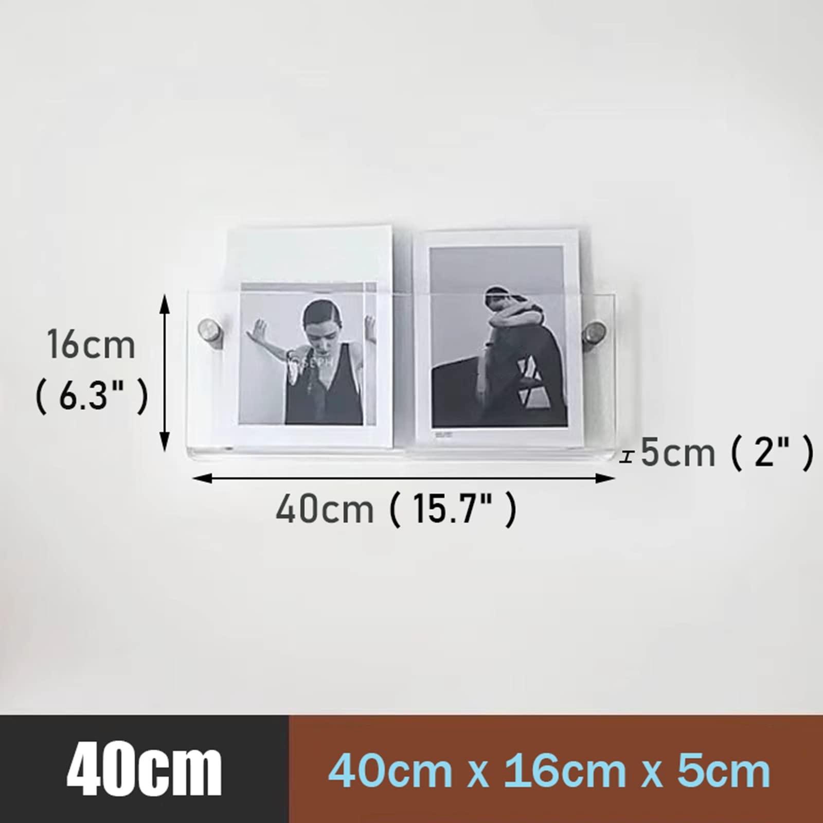 LXLZYXSF LXLZYXSF Wall-Mount Handouts Organizer Bookshelf Magazine Holder Acrylic Pamphlet Rack, 15.7 19.6 23.6 27.5 31.5 35.4 39.3 43.3 47.2 Inch Length (Color : 3pcs, Size : 40x16x5cm/15.7x6.3x2in)