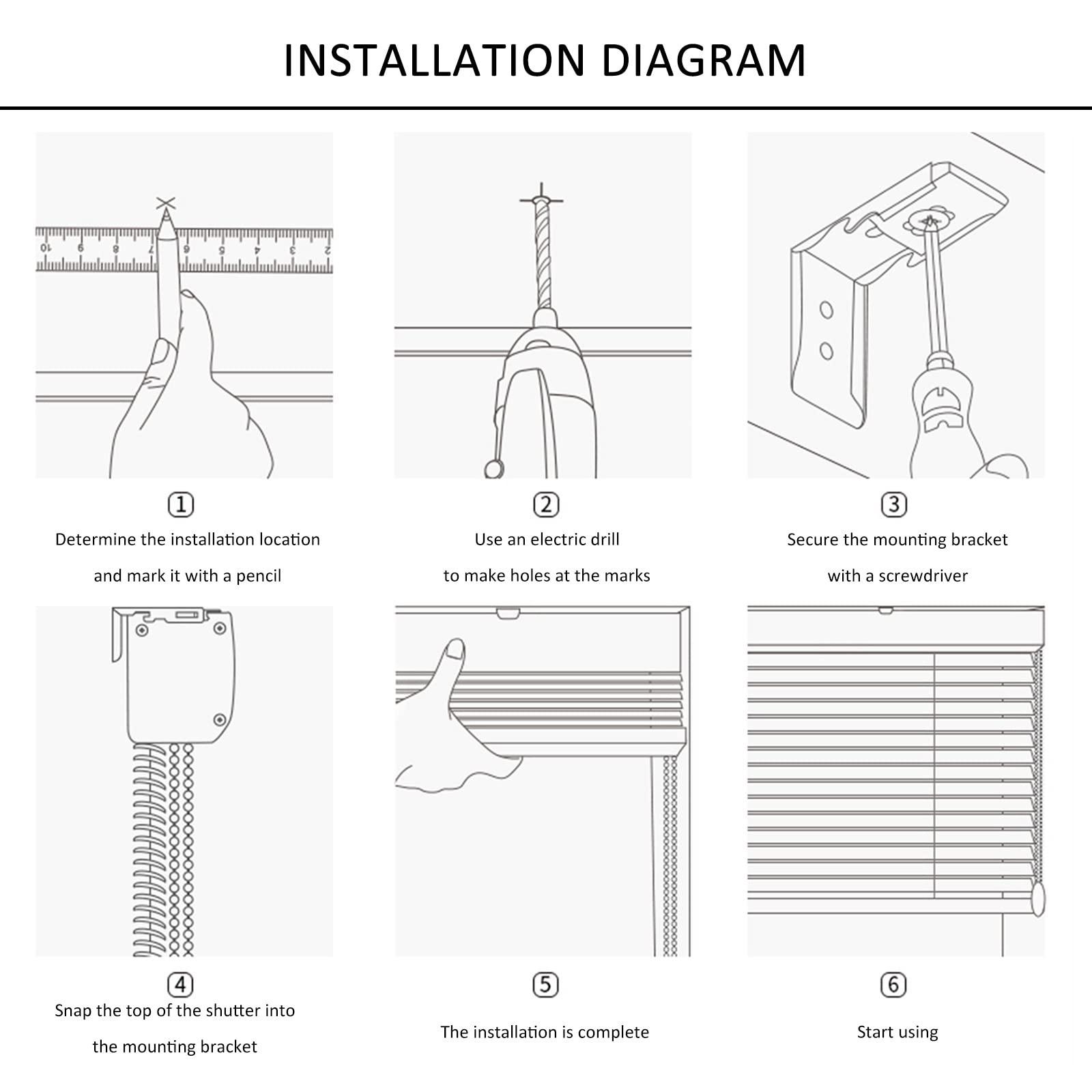 Suwooy Suwooy Real Wood Venetian Blinds,Black,Wooden Blinds for Windows,Blackout/Heat Insulation/Privacy Curtains,50mm Slats,Horizontal Blinds 50cm 60cm 80cm 90cm 100cm 110cm 120cm,WH-50x150cm/20x59in