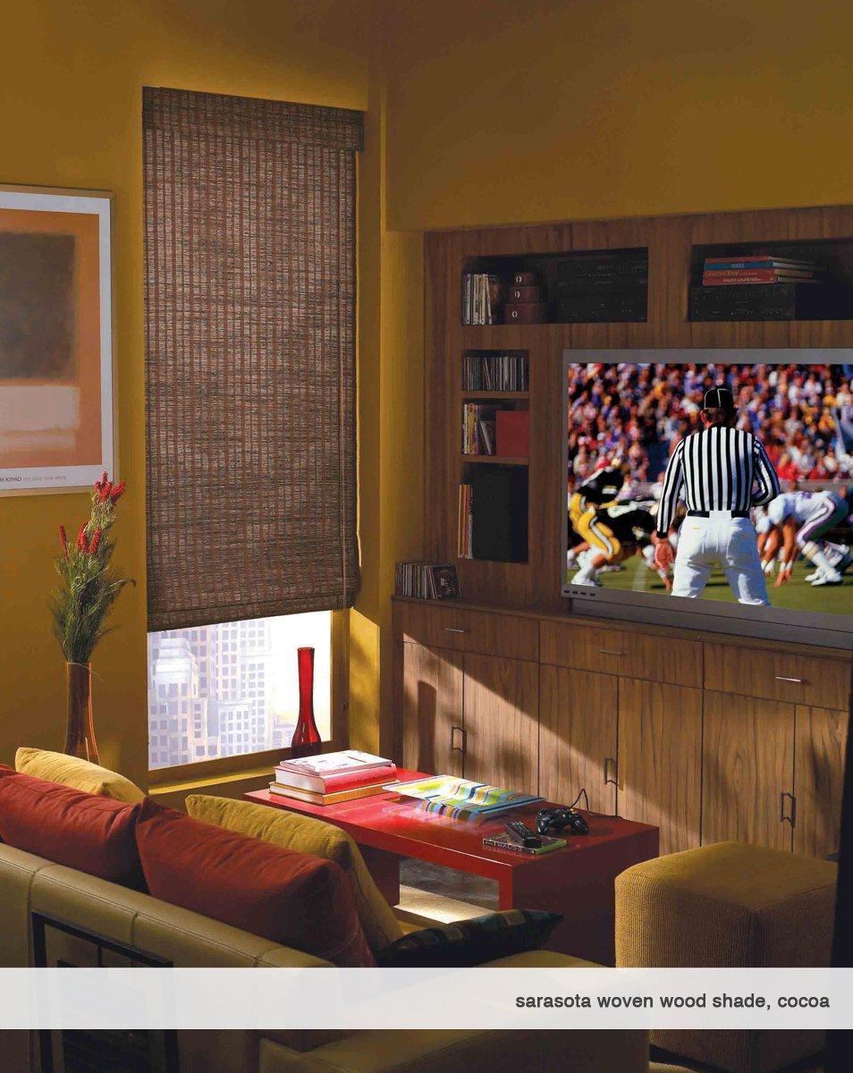 Windowsandgarden Cordless Woven Wood Roman Shades, 59W x 36H, Bayhead Grey, Sizes 20-72 Wide and 24-72 High