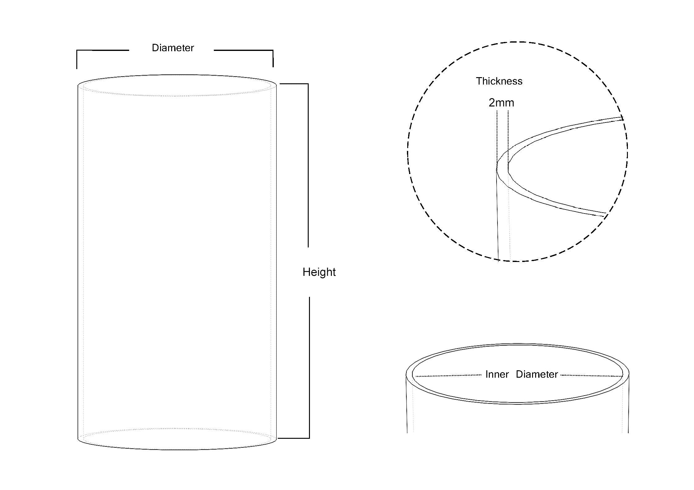 KETELAMP KETELAMP Hurricane Candle Holder - Open Ended Glass, 4.7\" x 14\" (Multiple Specifications)