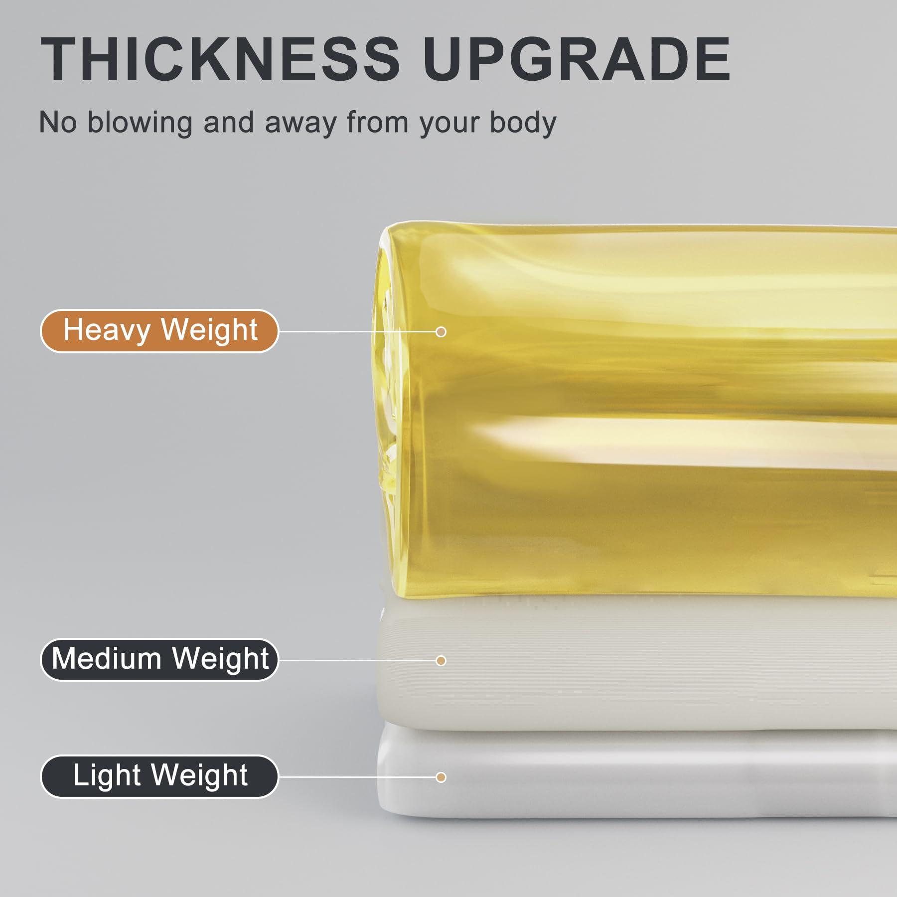 AmazerBath AmazerBath Shower Curtain Liner, 100% EVA Clear Yellow Heavy Duty Shower Curtain and Liner 2-in-1, 72x72 Luxury Plastic Weighted Bathroom Shower Liner, 12 Rustproof Grommets & 3 Heavyweight Stones