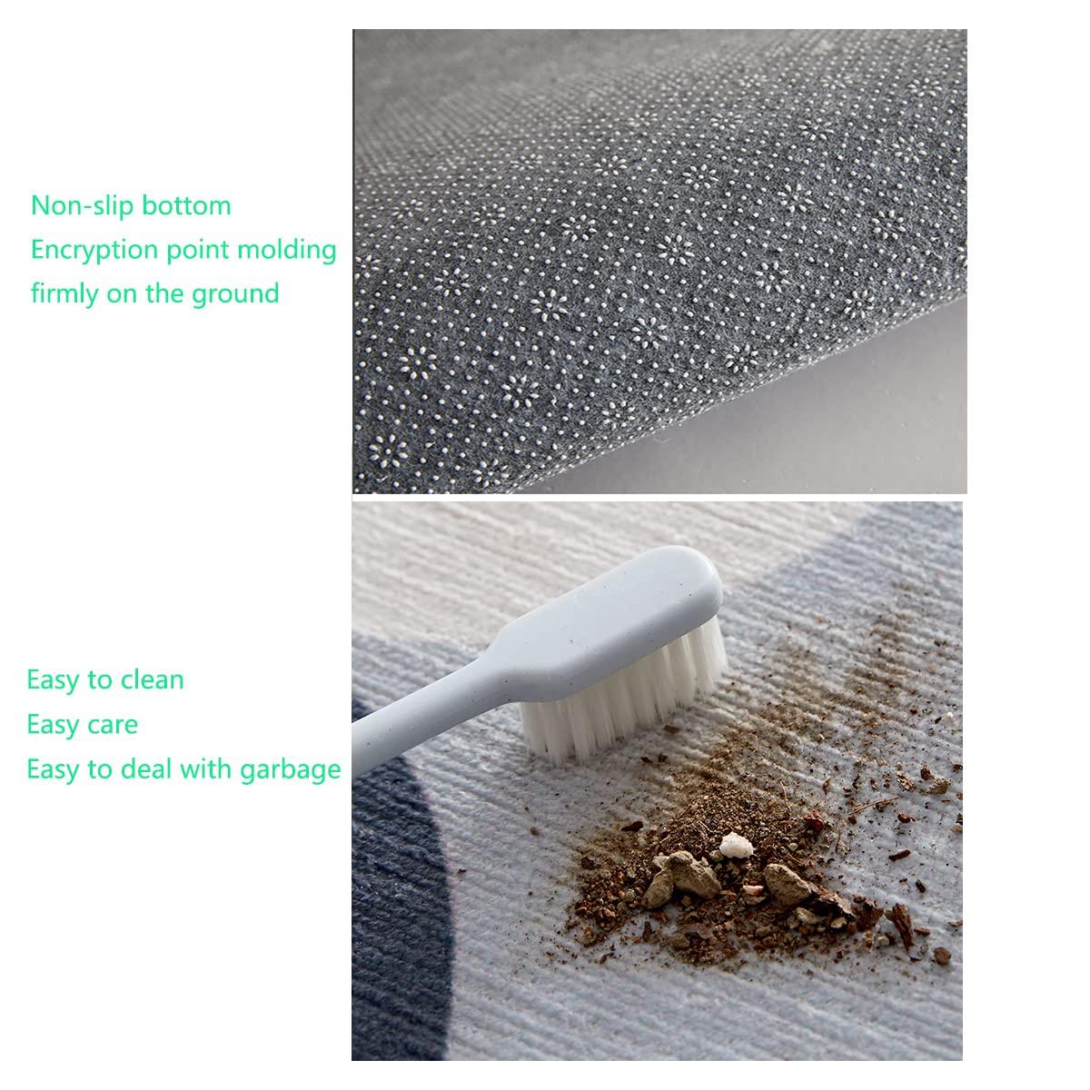 MQAUZK Blue Gaming Chair Mat Office Chair Mat for Carpeted Round Area Rug Swivel Chair Mats for Hardwood Floor Lucky Charm Chai Protection Stone Mystic Diameter 35.4 in