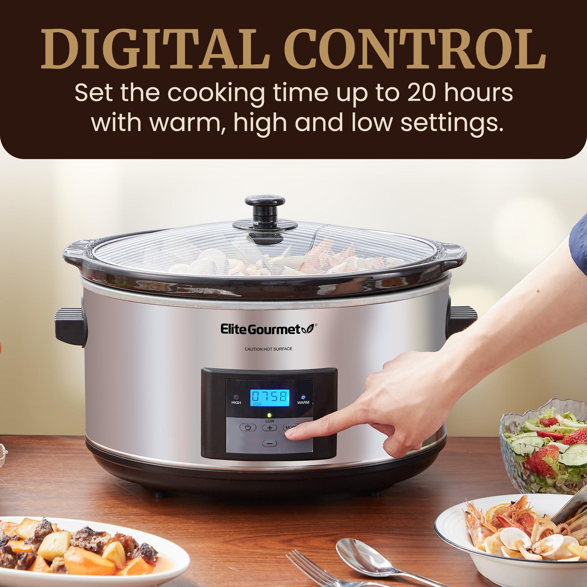 Elite Gourmet MST-900D Digital Programmable XL Jumbo Slow Cooker