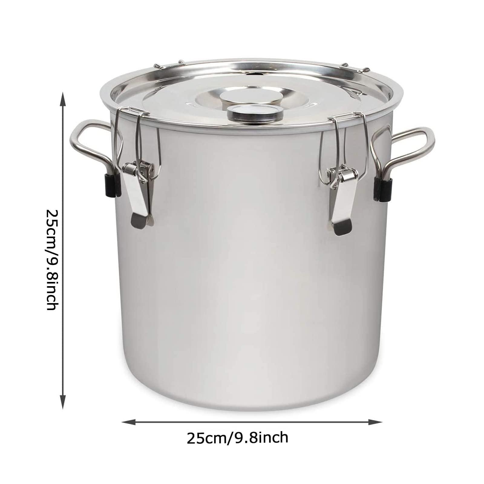 HKMA Water Distiller, Stainless Steel Still Wine Making Boiler Home Kit with Thermometer,12l/3gal