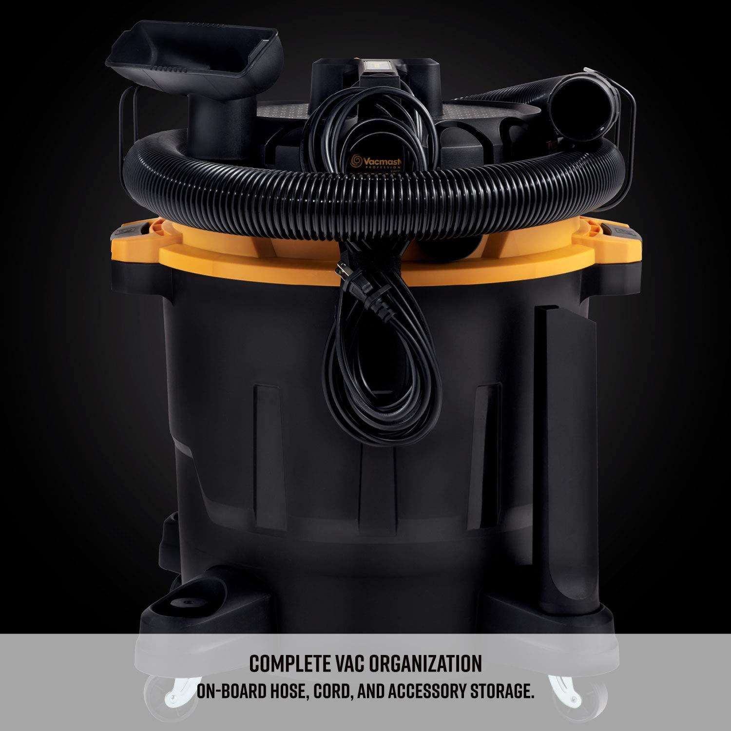 Vacmaster Vacmaster Professional Wet/Dry Vac, 12 Gallon, Beast Series, 5.5 HP 2-1/2\" Hose (VJH1211PF0201) , Black