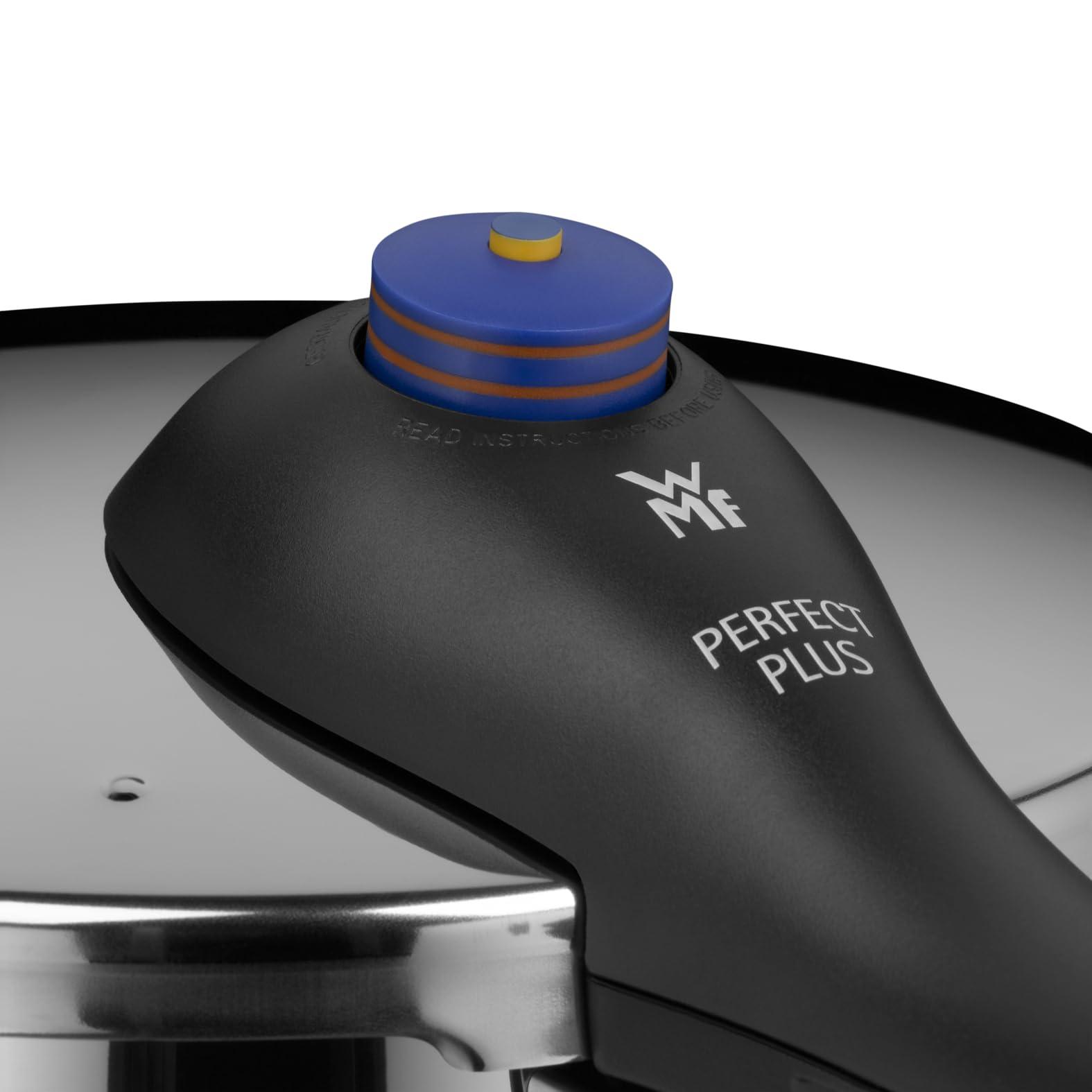 WMF WMF Perfect Plus Quick Cooker Diameter 22 cm Diameter of 6 Litres and a Half with Flame Protection Cromargan Stainless Steel for Induction