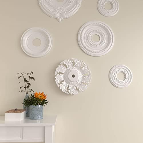 Ekena Millwork Ekena Millwork CM14NE Needham Ceiling Medallion, 14 5/8"OD x 2 1/4"P (Fits Canopies up to 4 1/4"), Factory Primed