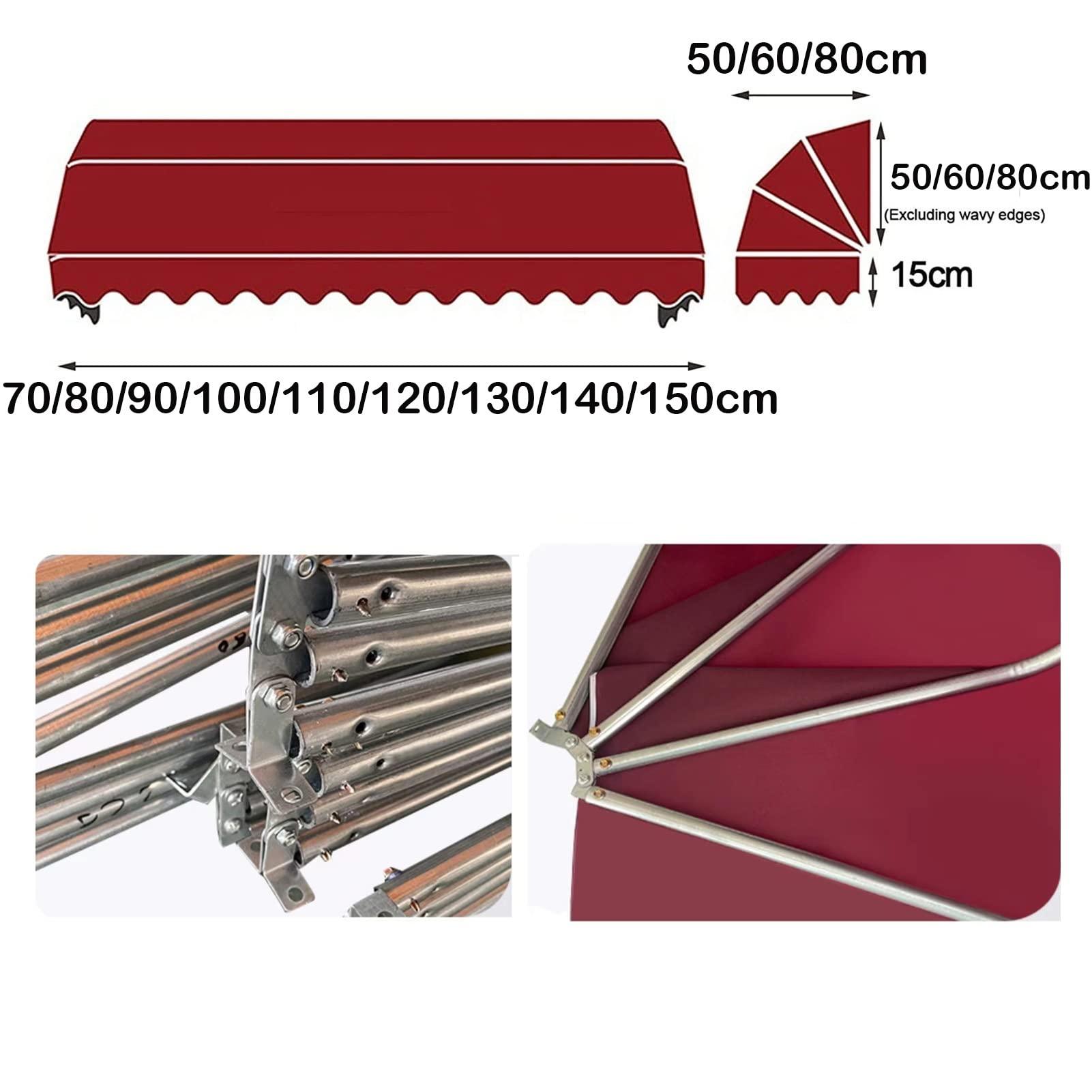 HomeLoft Basics Window Door Awning Canopy| Entry Door Front Door Awning for Sun Shutter, UV, Rain, Snow Protection,Fully Assembled(Color:Dark Green,Size:135x60x60cm)