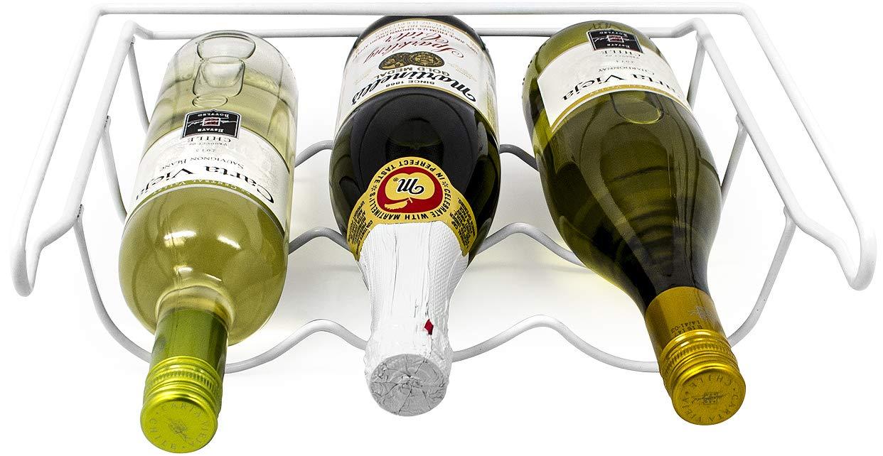 Sorbus Sorbus® Fridge Wine Rack- Refrigerator Bottle Rack Holds 3 Bottles of Your Favorite Wine or Drink Universal Bottle Holder Will Fit Most Fridges