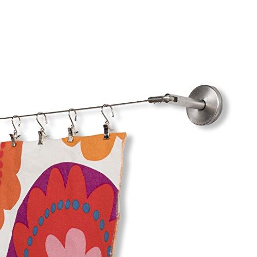 Fasthomegoods Fasthomegoods Curtain Wire Rod Set Stainless Steel, Multi-Purpose, 33' Wire, 4 Mounting Pieces, 48 Clips, 2 Corner Pieces