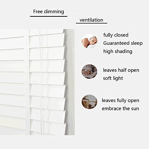 KDDFN KDDFN Wooden Venetian Blinds Blind,Window Privacy Protection,Vintage Breathable Curtain,Sun Shade Curtain Balcony Decoration,UV Protection,Customizable (24x28in)