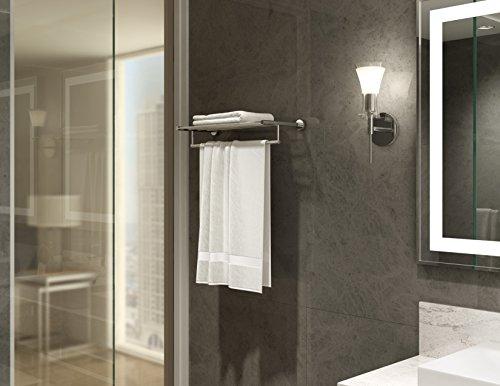 Symmons Symmons 353TS-22 Dia 22 in. Wall-Mounted Towel Shelf with Bar in Polished Chrome