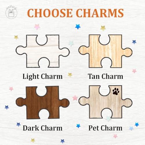 UNIFURY Unifury Personalized Family Ornaments with Dogs & Cats, Family of 2,3,4,5,6,7,8,9,10,11,12, Family Christmas Ornaments 2024, for Family Members, Family Puzzle